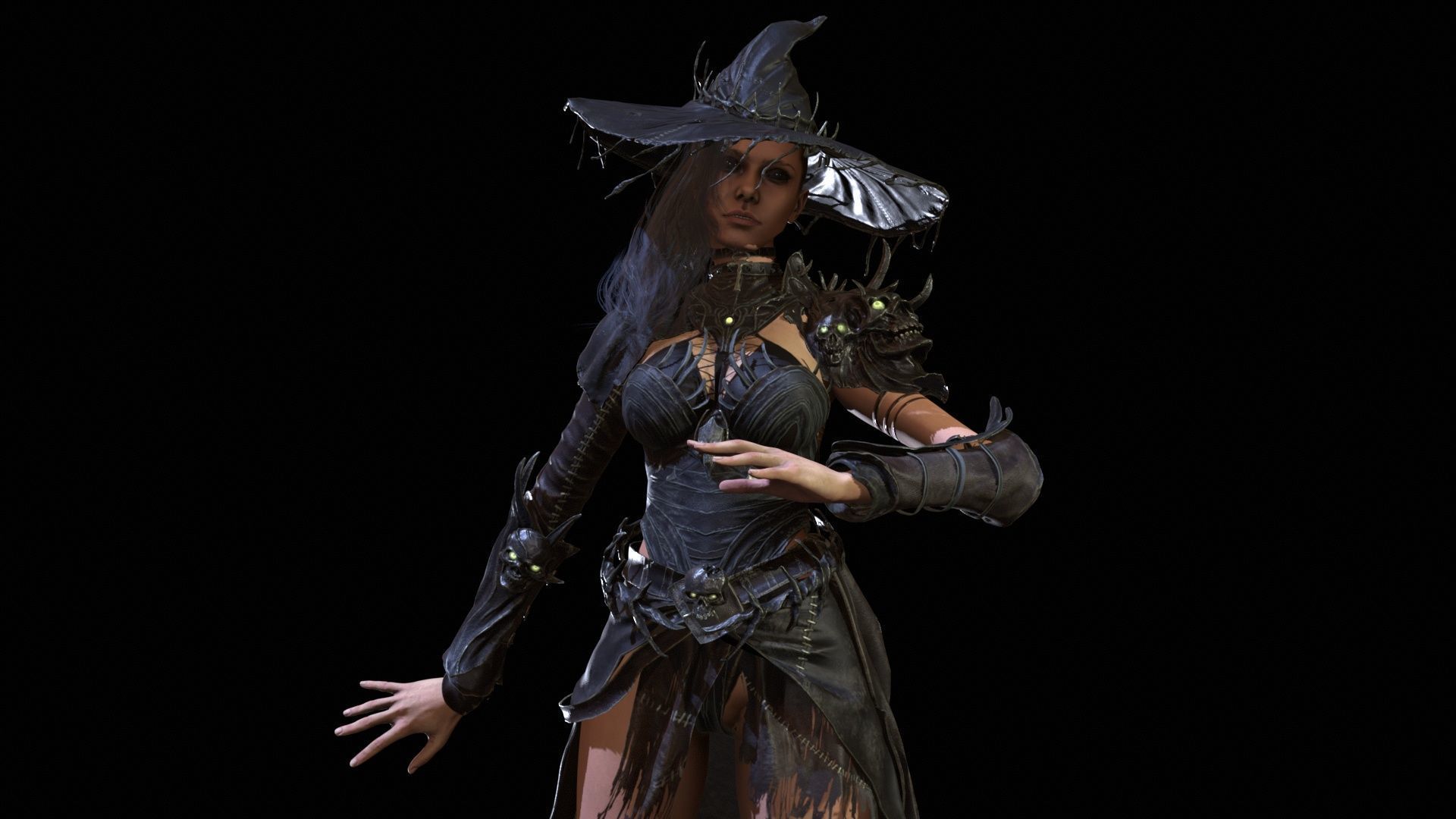 Witch Starter Pack Low-poly 3D model_14