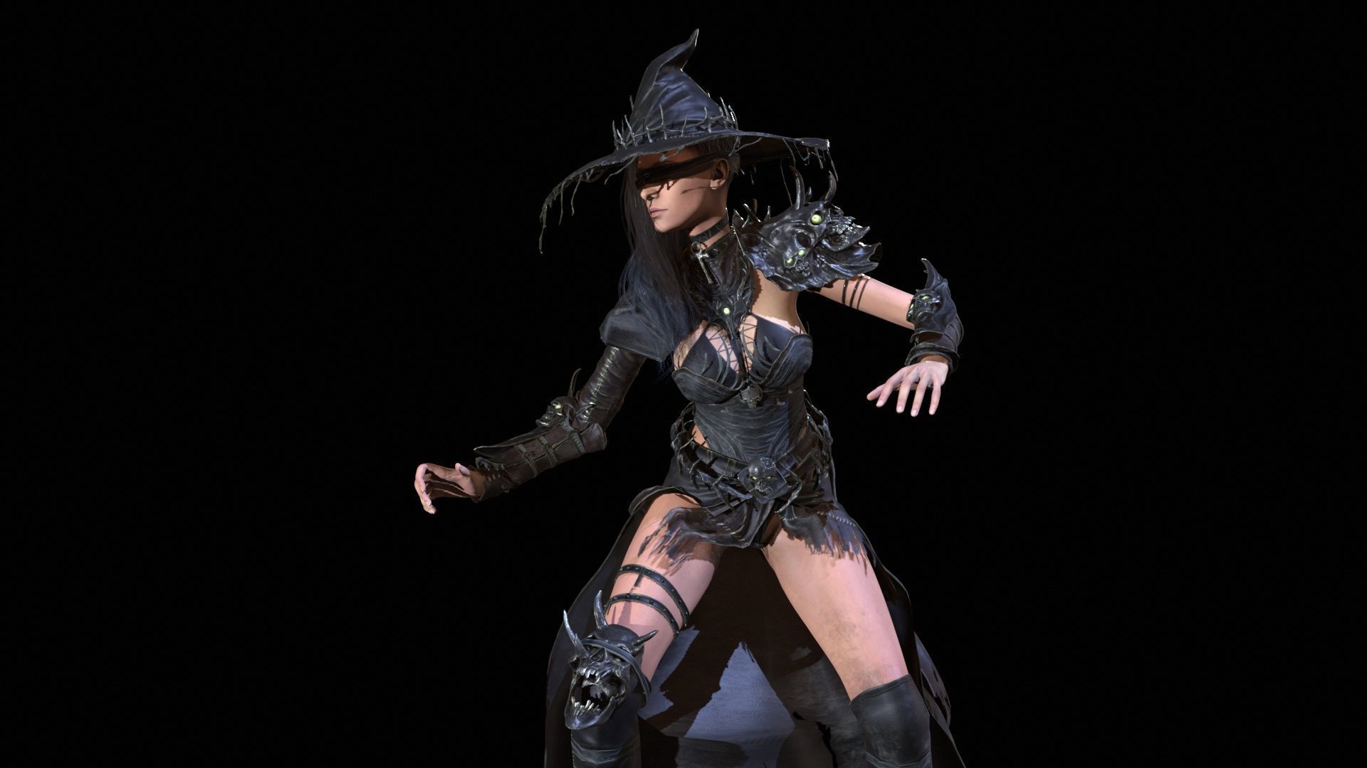 Witch Starter Pack Low-poly 3D model_15