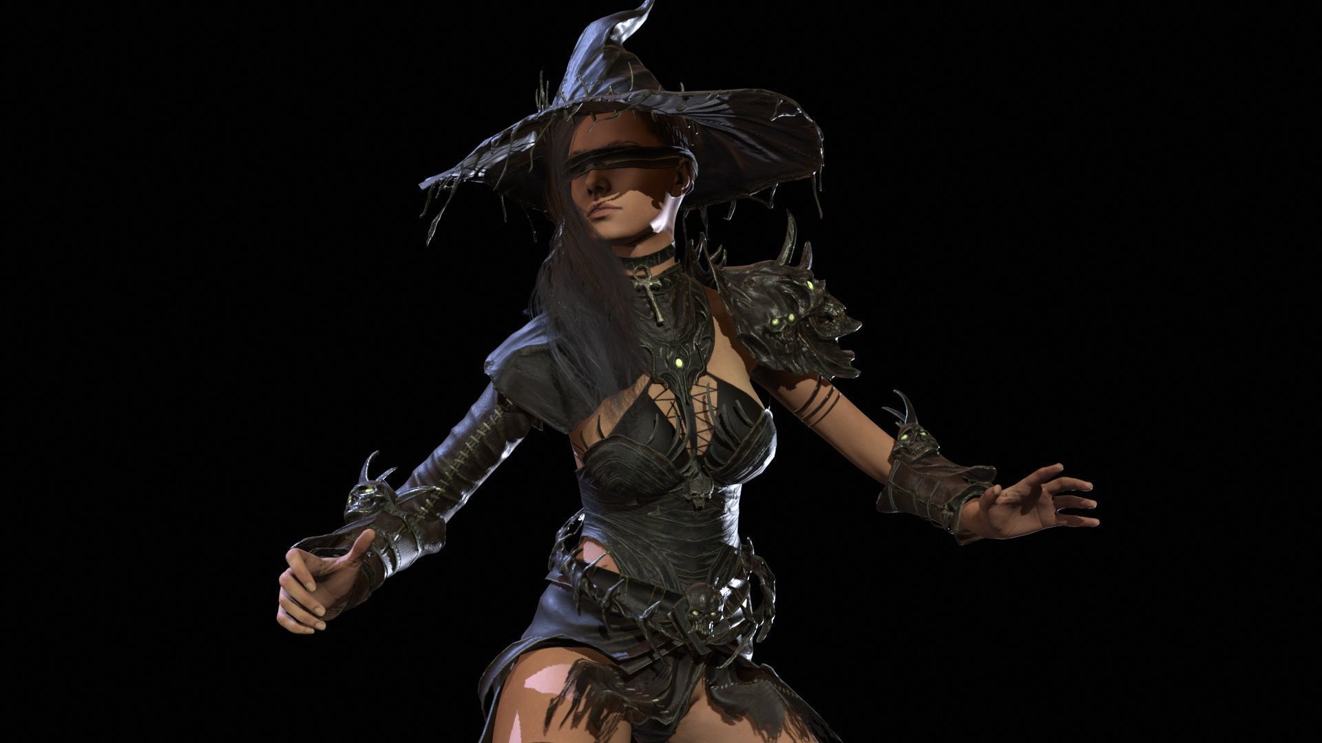 Witch Starter Pack Low-poly 3D model_19