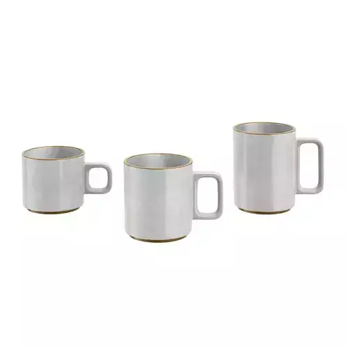 Gray Porcelain Mug Cup by Hasami Porcelain