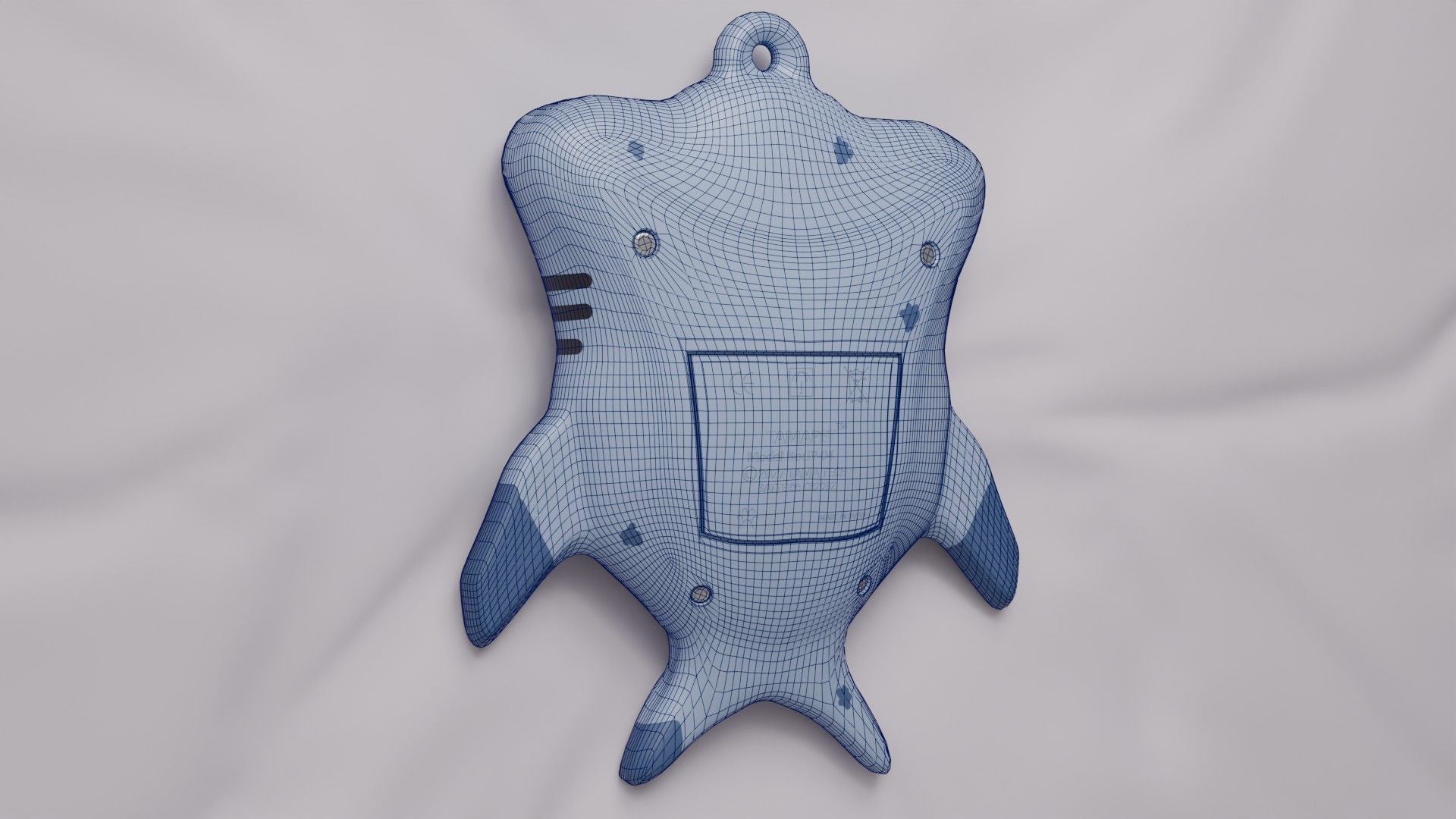 Tamagotchi Hammerhead Shark Cute Toy Low-poly 3D model_20