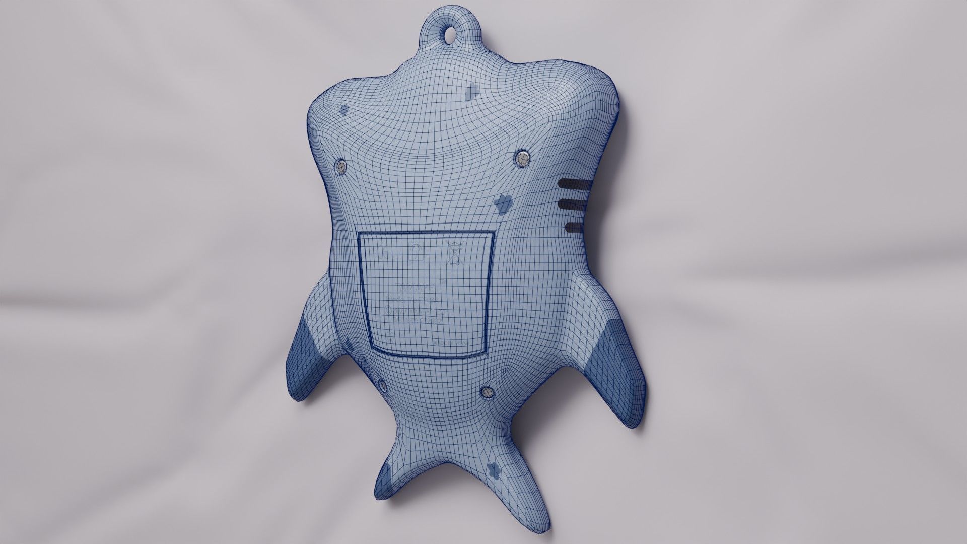 Tamagotchi Hammerhead Shark Cute Toy Low-poly 3D model_19