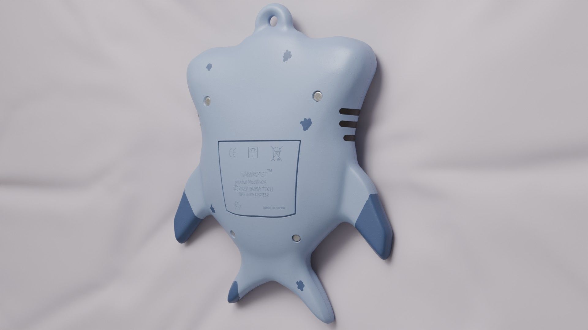 Tamagotchi Hammerhead Shark Cute Toy Low-poly 3D model_12