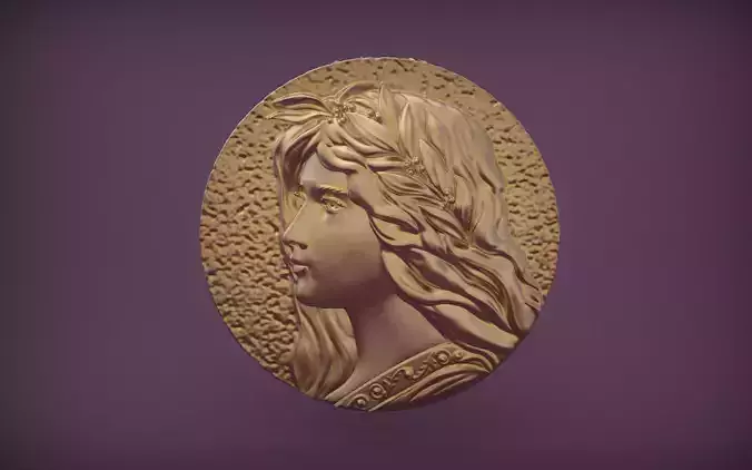 Olive Muse Classical Medallion Relief