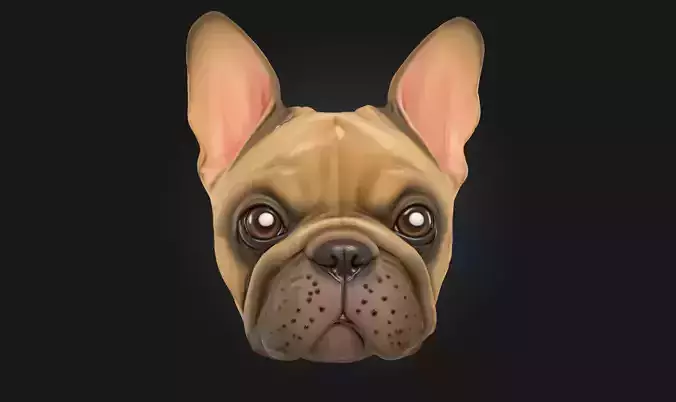 Bulldog Bliss  Relaxed Dog Character Model for Cozy