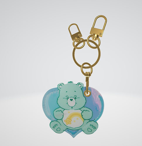 Care Bears Funda para llavero compatible con Apple AirTag 3D model