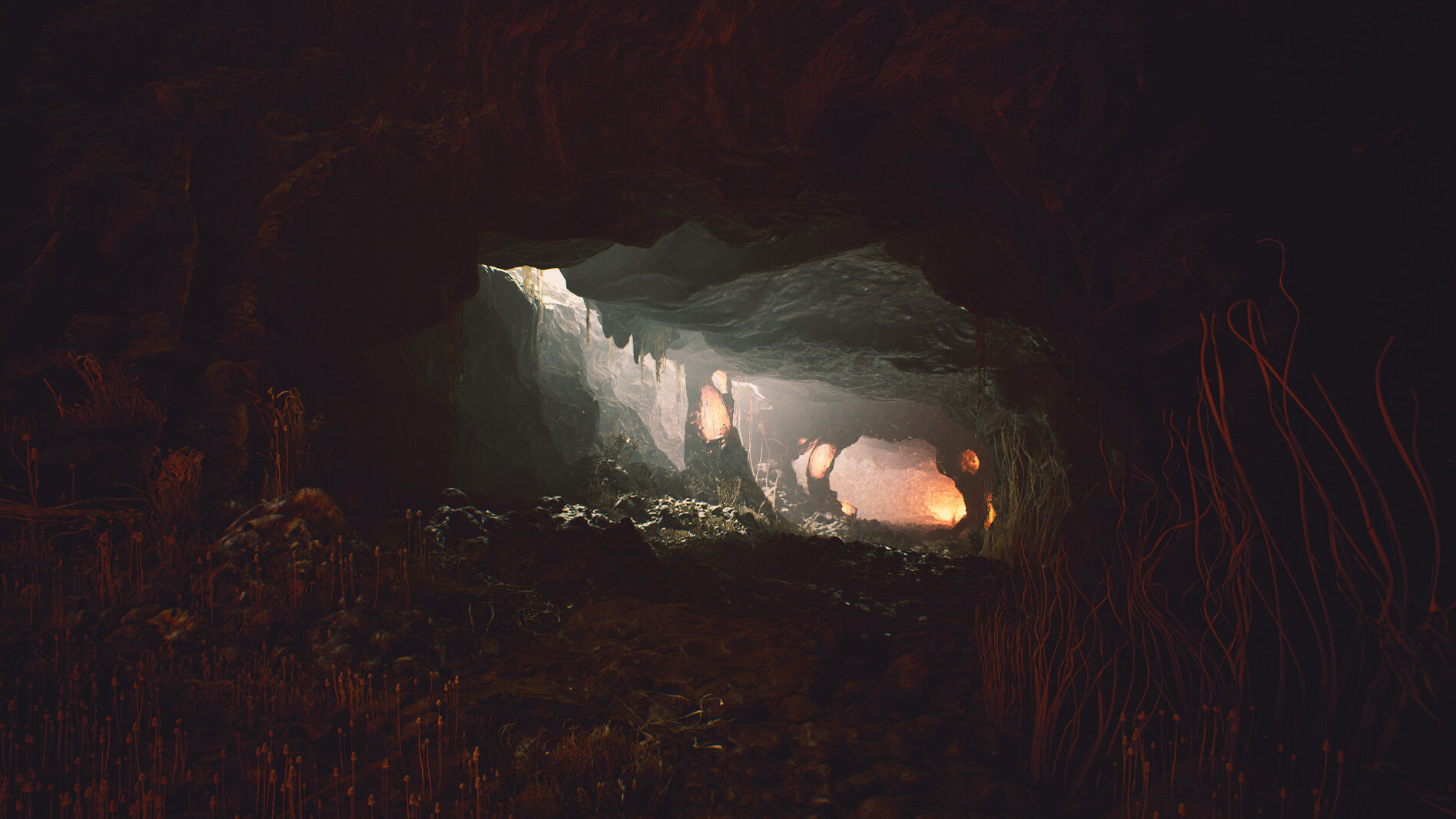 Haunt Stone Hollow Caves - Unreal Engine - Asset Pack Low-poly 3D model_11