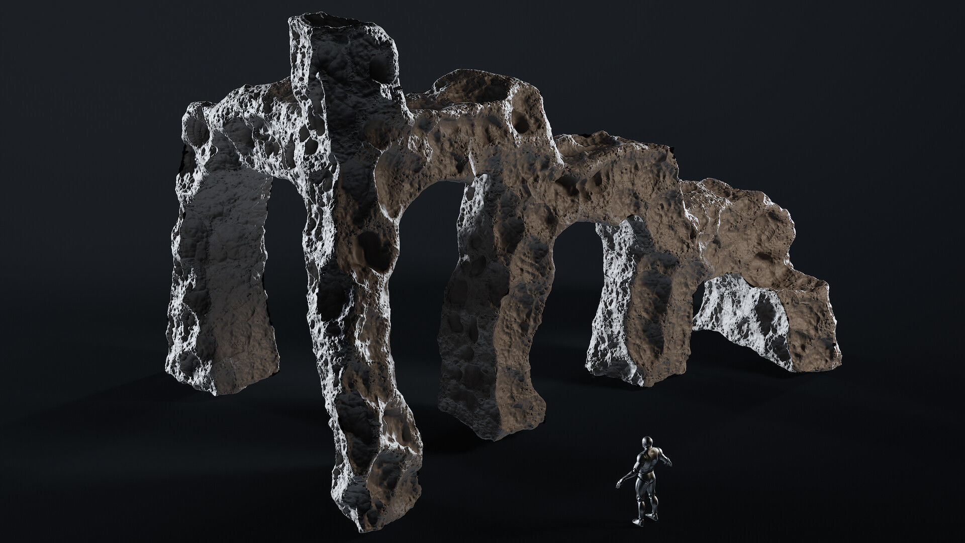 Haunt Stone Hollow Caves - Unreal Engine - Asset Pack Low-poly 3D model_17