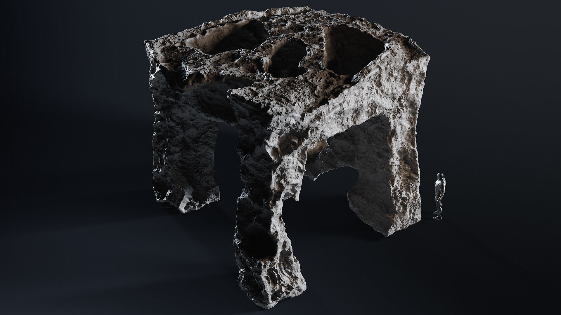 Haunt Stone Hollow Caves - Unreal Engine - Asset Pack Low-poly 3D model_16