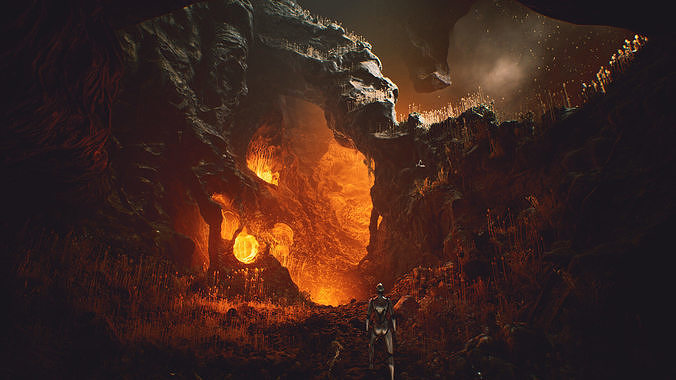 Haunt Stone Hollow Caves - Unreal Engine - Asset Pack Low-poly 3D model