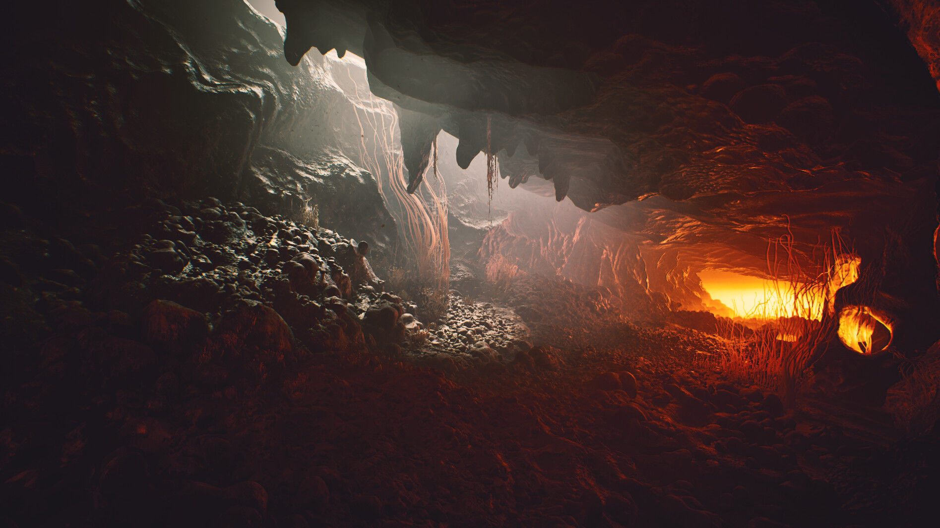 Haunt Stone Hollow Caves - Unreal Engine - Asset Pack Low-poly 3D model_10