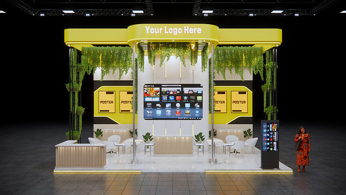 EXHIBITION BOOTH 9X6M I SKETCHUP  3D model