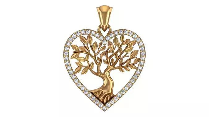 Tree of Life Heart Pendant