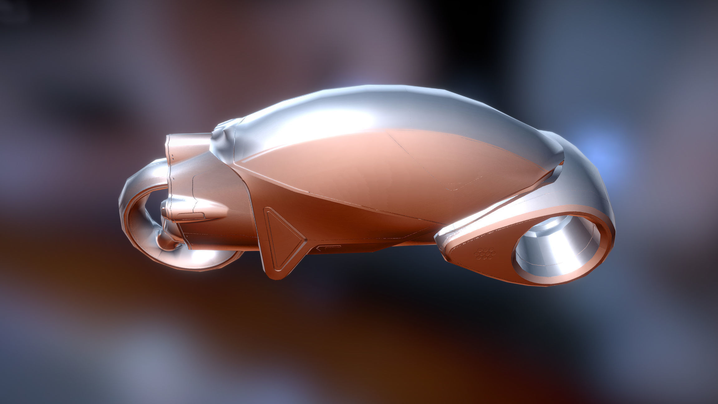 Scie-Fi Vehicle  Low-poly 3D model_8