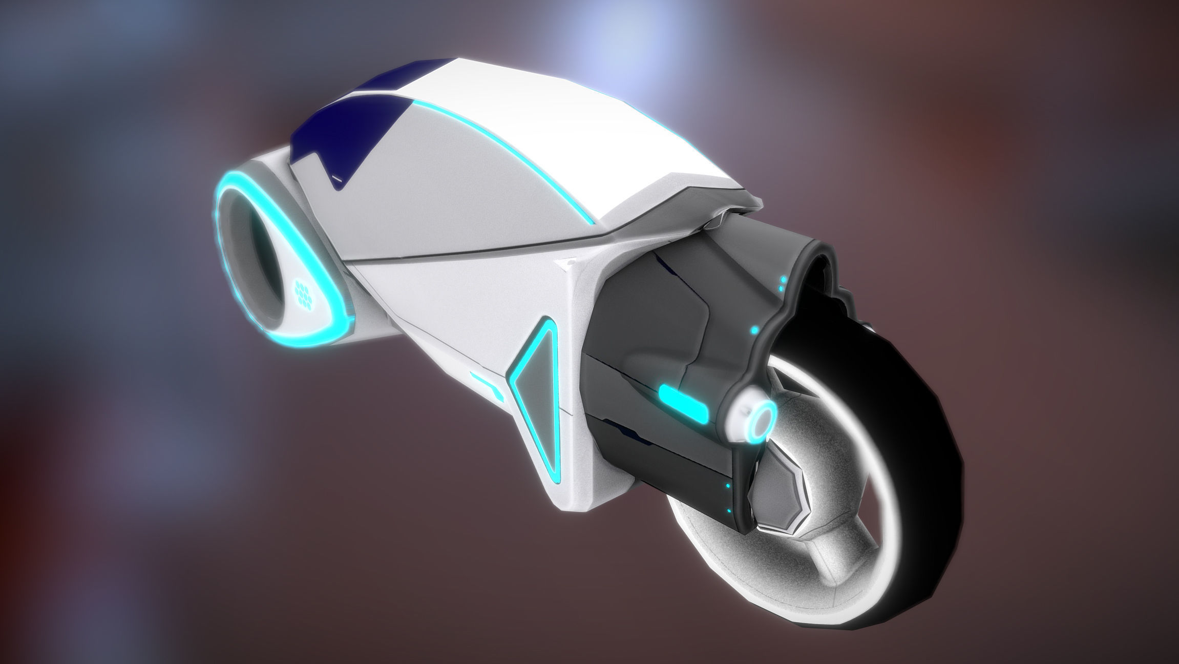 Scie-Fi Vehicle  Low-poly 3D model_7