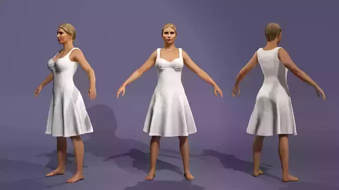 Realistic Elegant Female Character Ivanka Trump 3D model