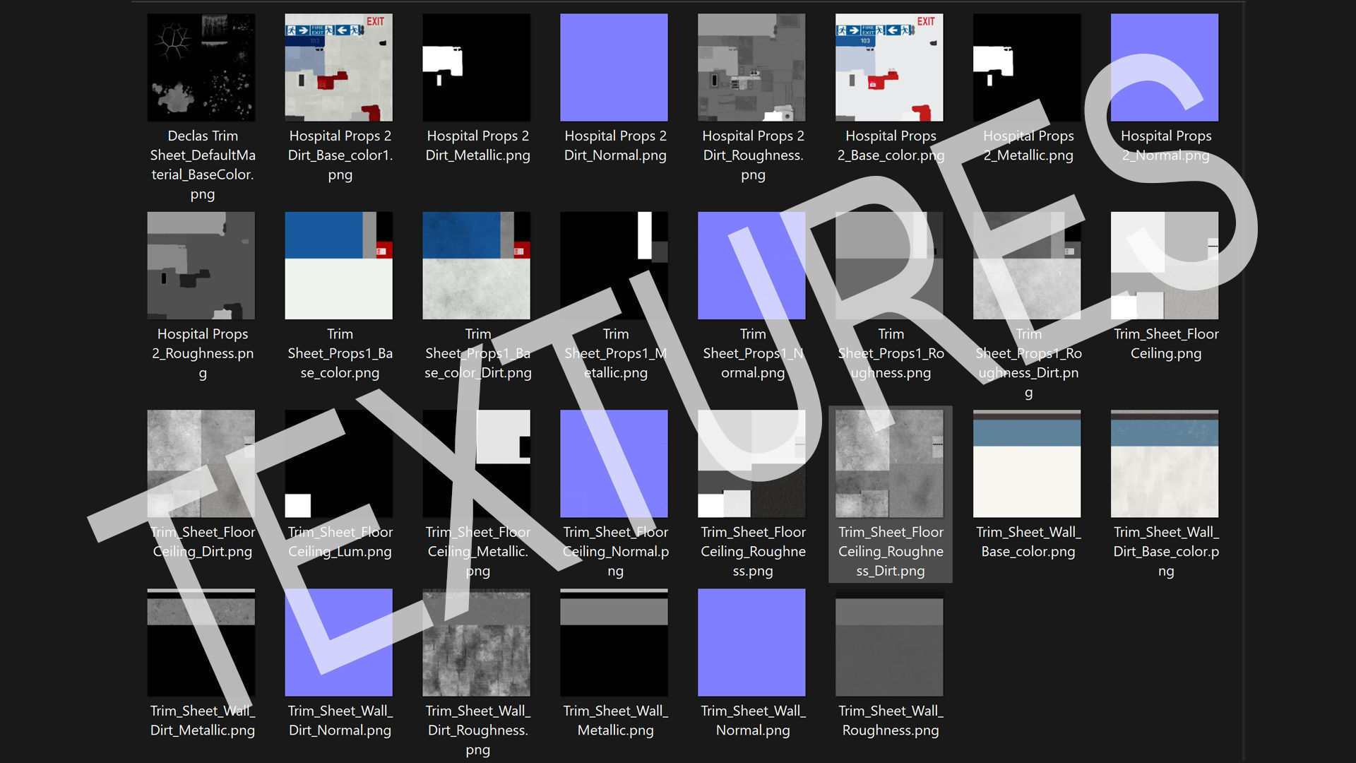 Modular Hospital Corridor Kit Low-poly 3D model_24