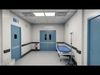 Modular Hospital Corridor Low-poly 3D model_1