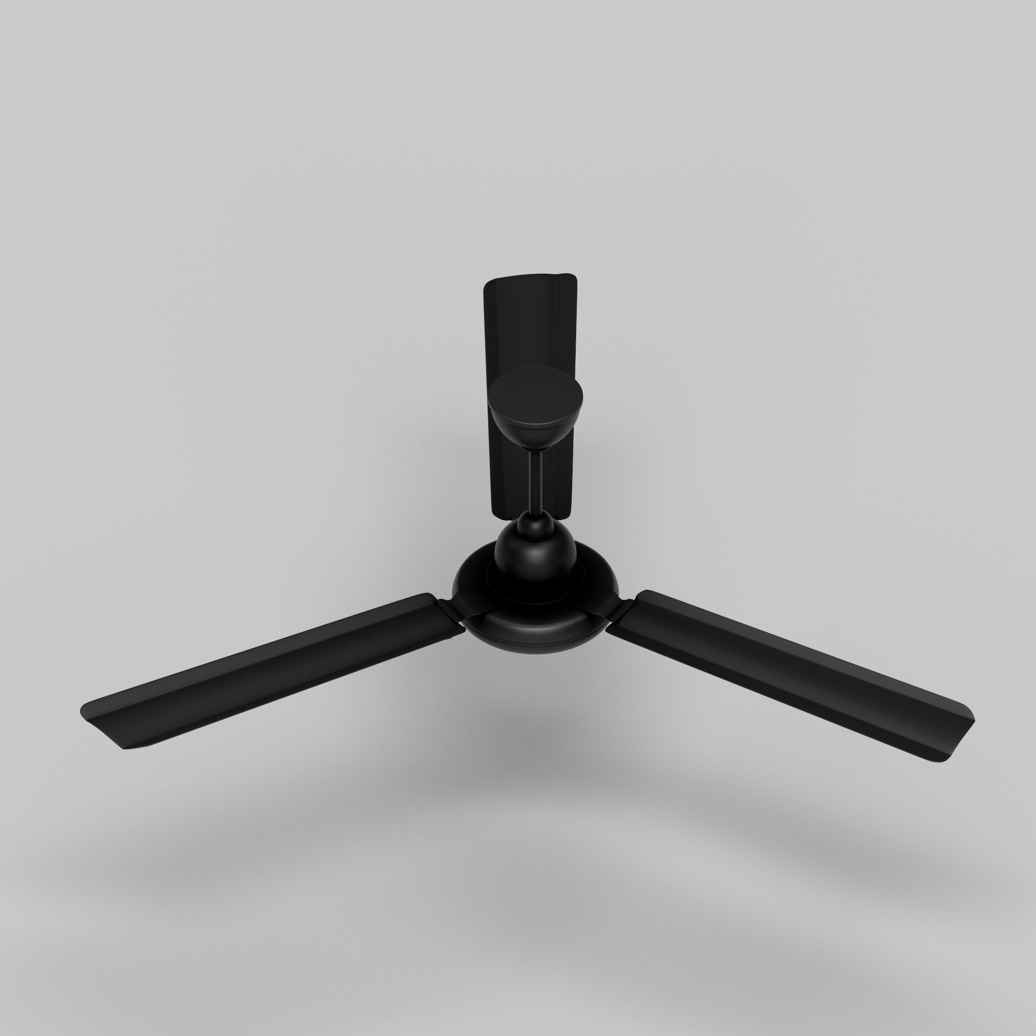 Ceiling fan Low-poly 3D model_2