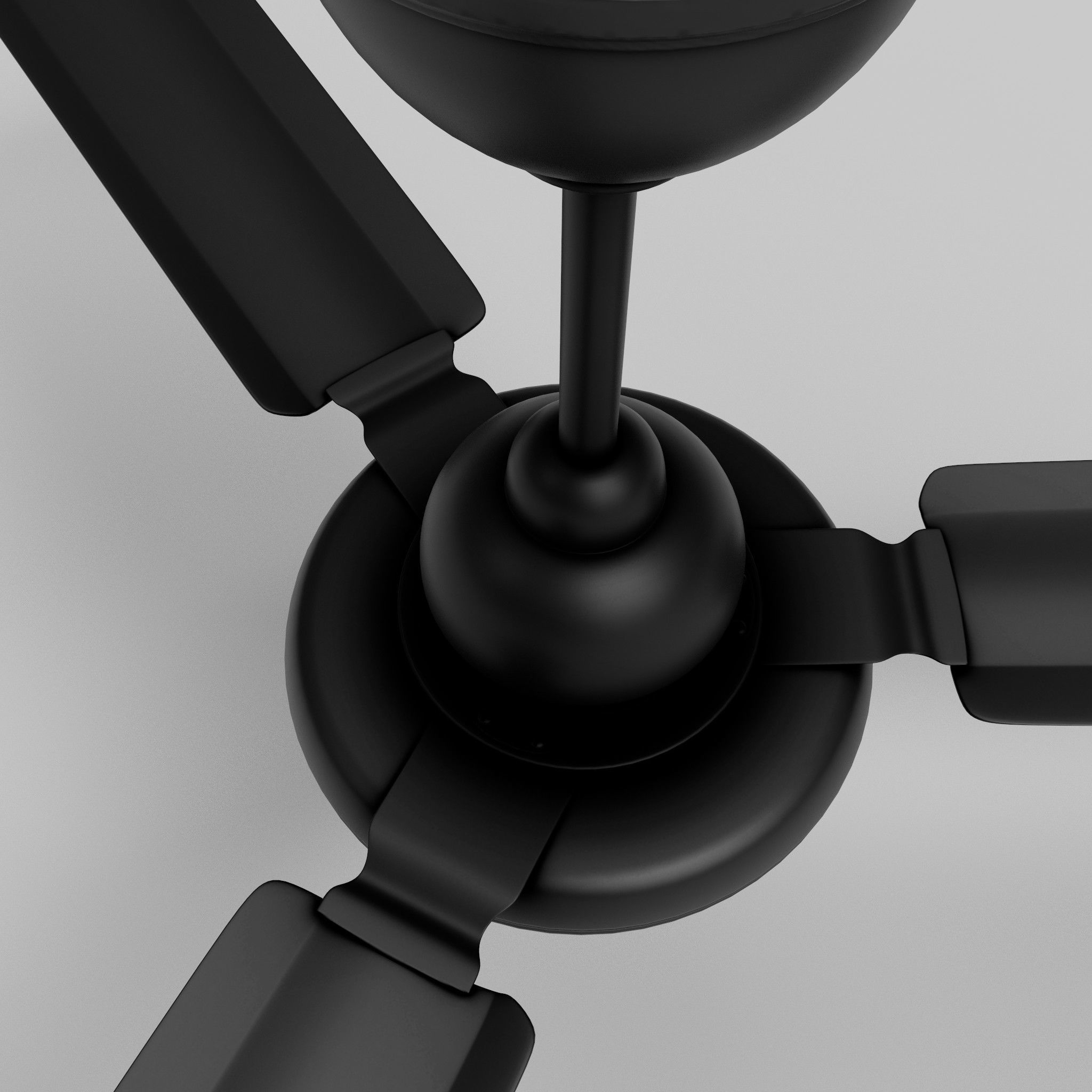 Ceiling fan Low-poly 3D model_4