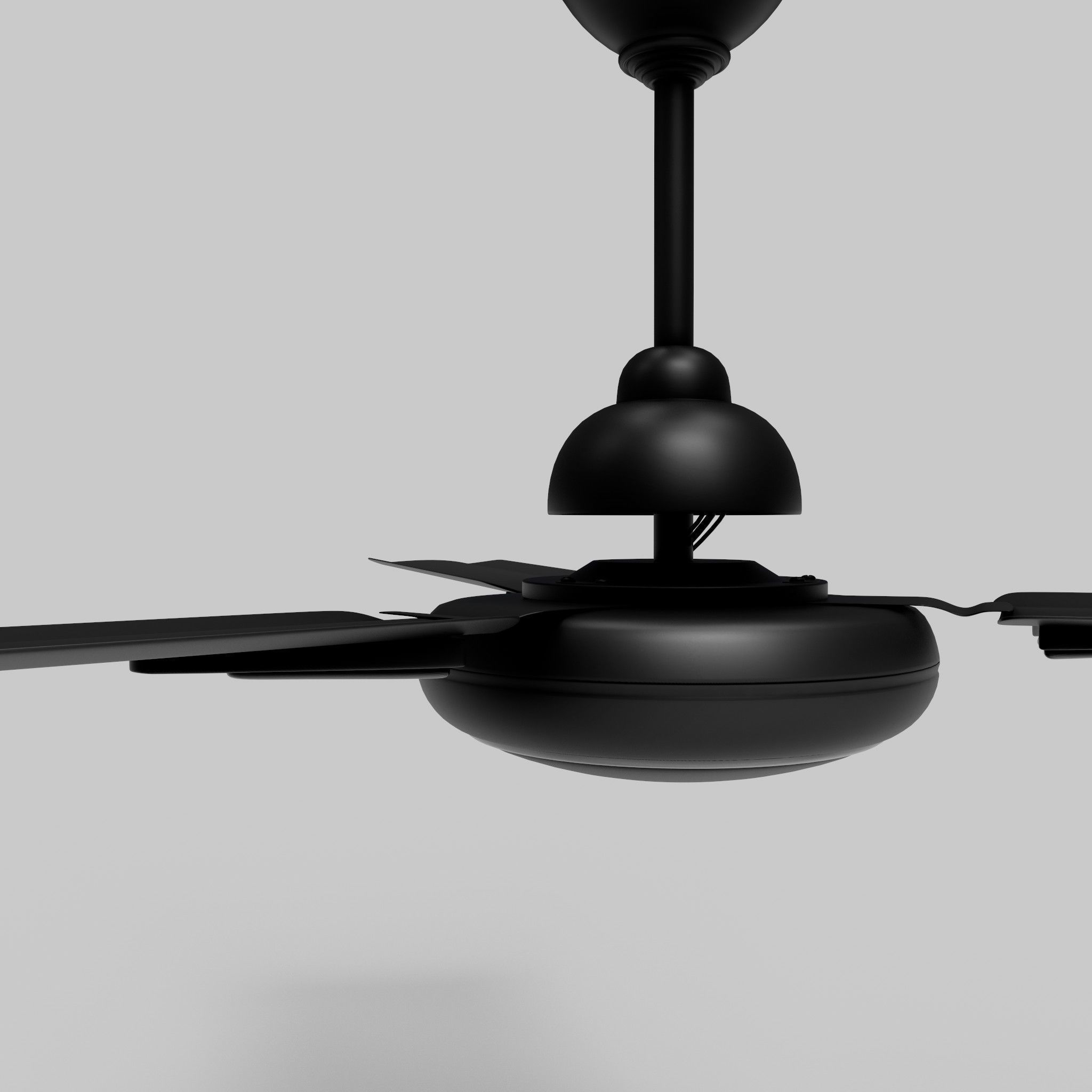 Ceiling fan Low-poly 3D model_3