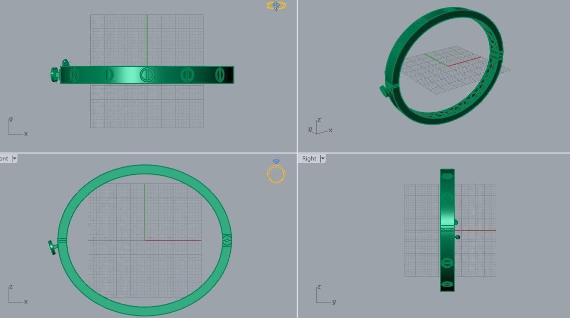 BRACELET  3D print model_3
