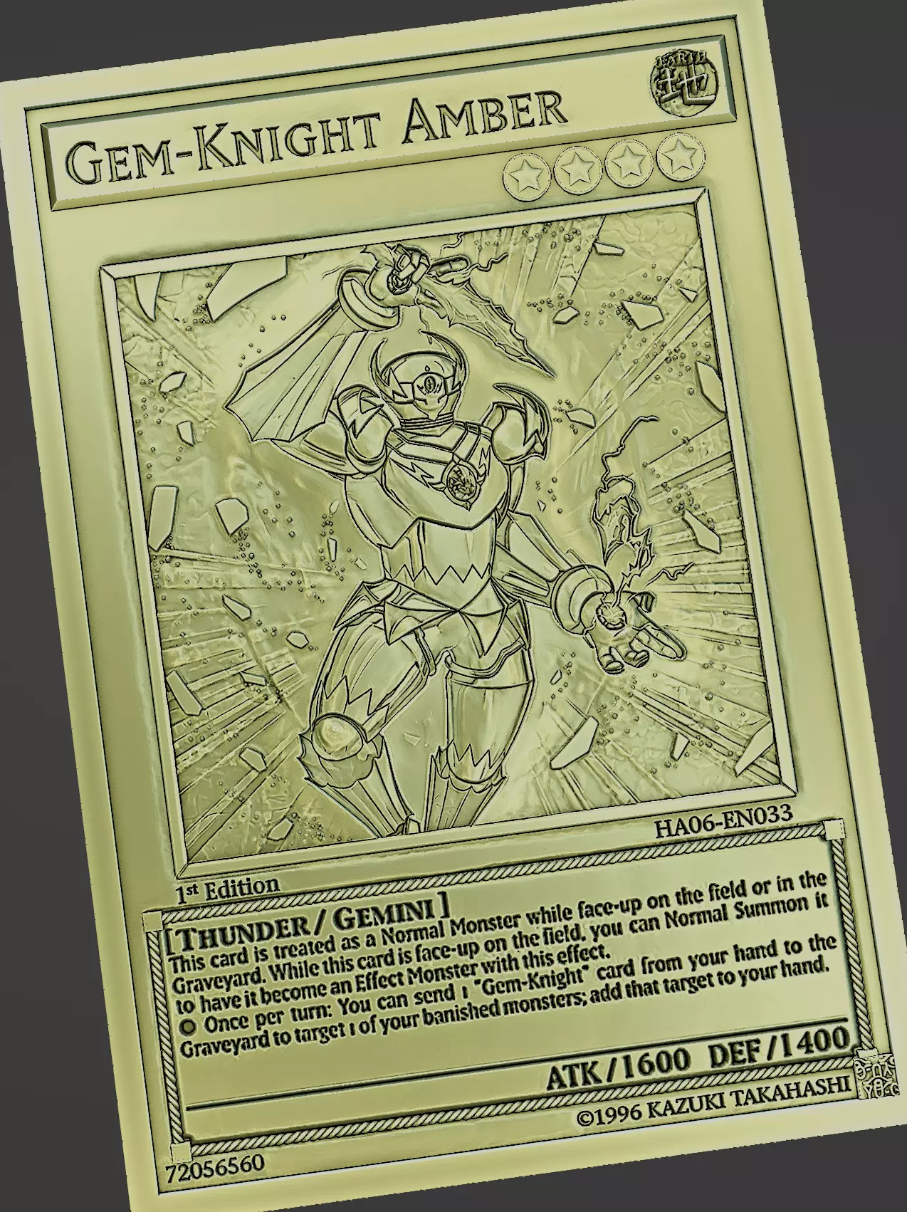 Gem-Knight Amber - yu-gi-oh Free 3D print model