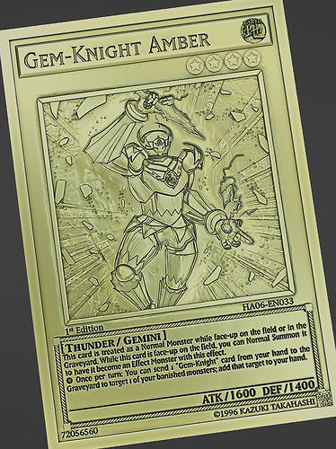 Gem-Knight Amber - yu-gi-oh Free 3D print model
