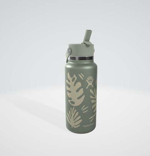 Hydro Flask Wide Flex Straw Cap thermos  Spring Limited Edition 3D model