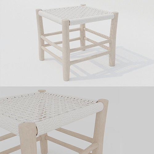 Tabouret en bois  3D model