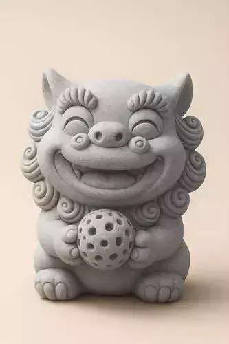 Happy Lion Guardian Figure