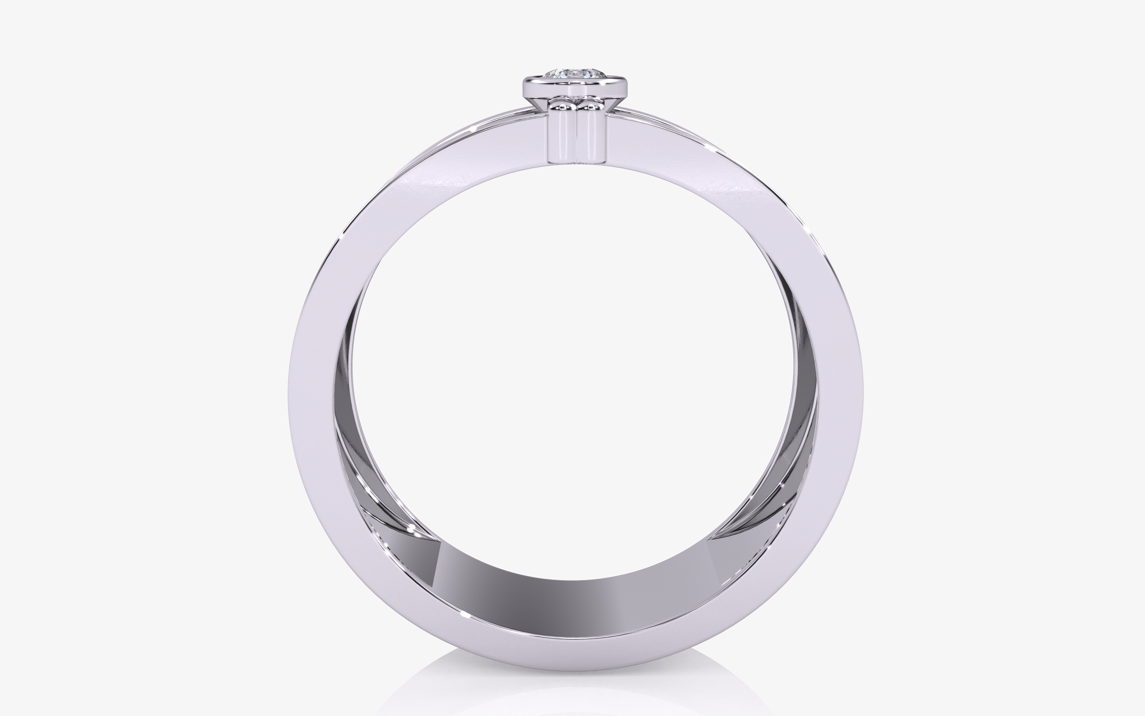 Mens Solitaire Ring 3dm stl renders details 3D print model_4