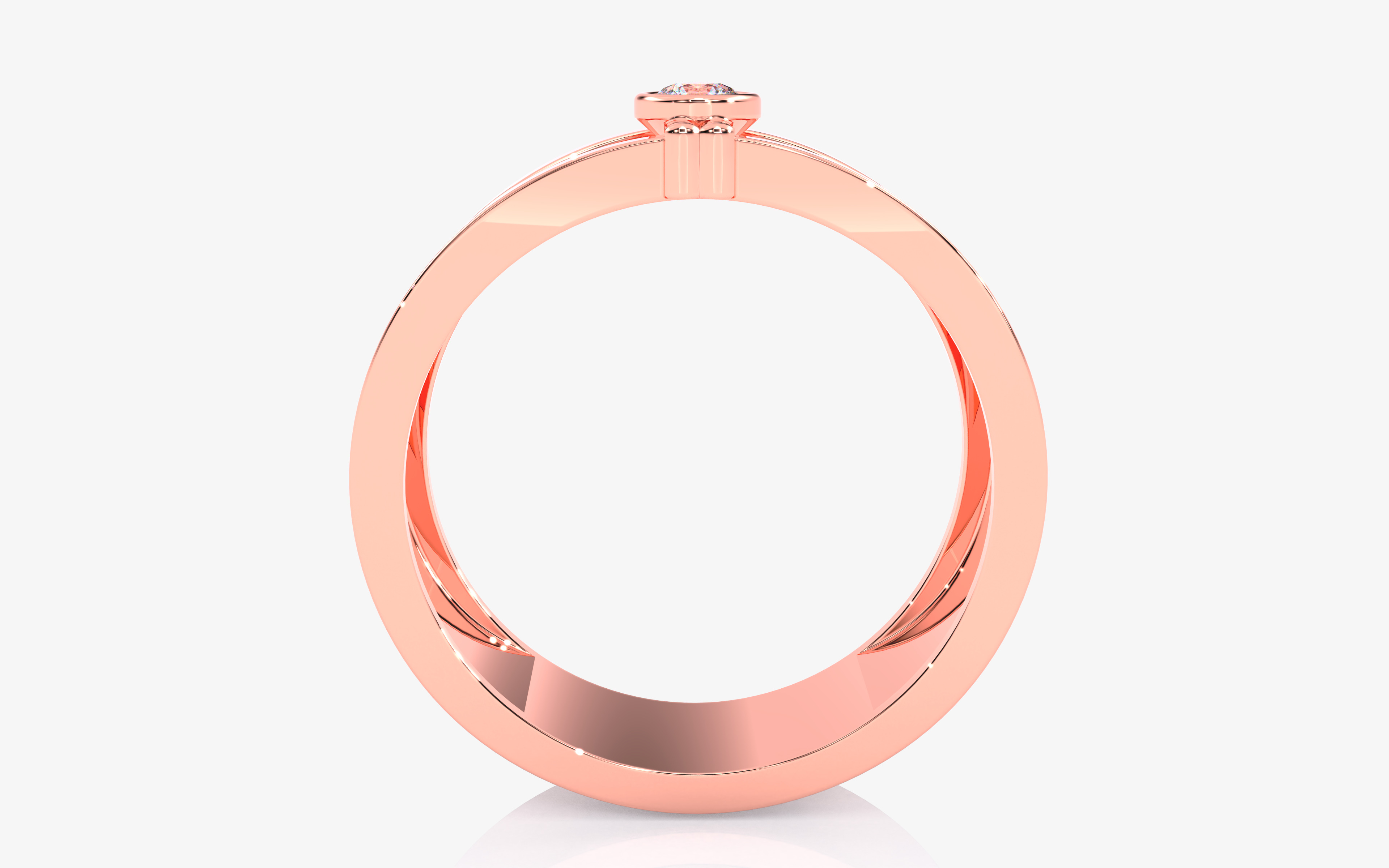 Mens Solitaire Ring 3dm stl renders details 3D print model_3