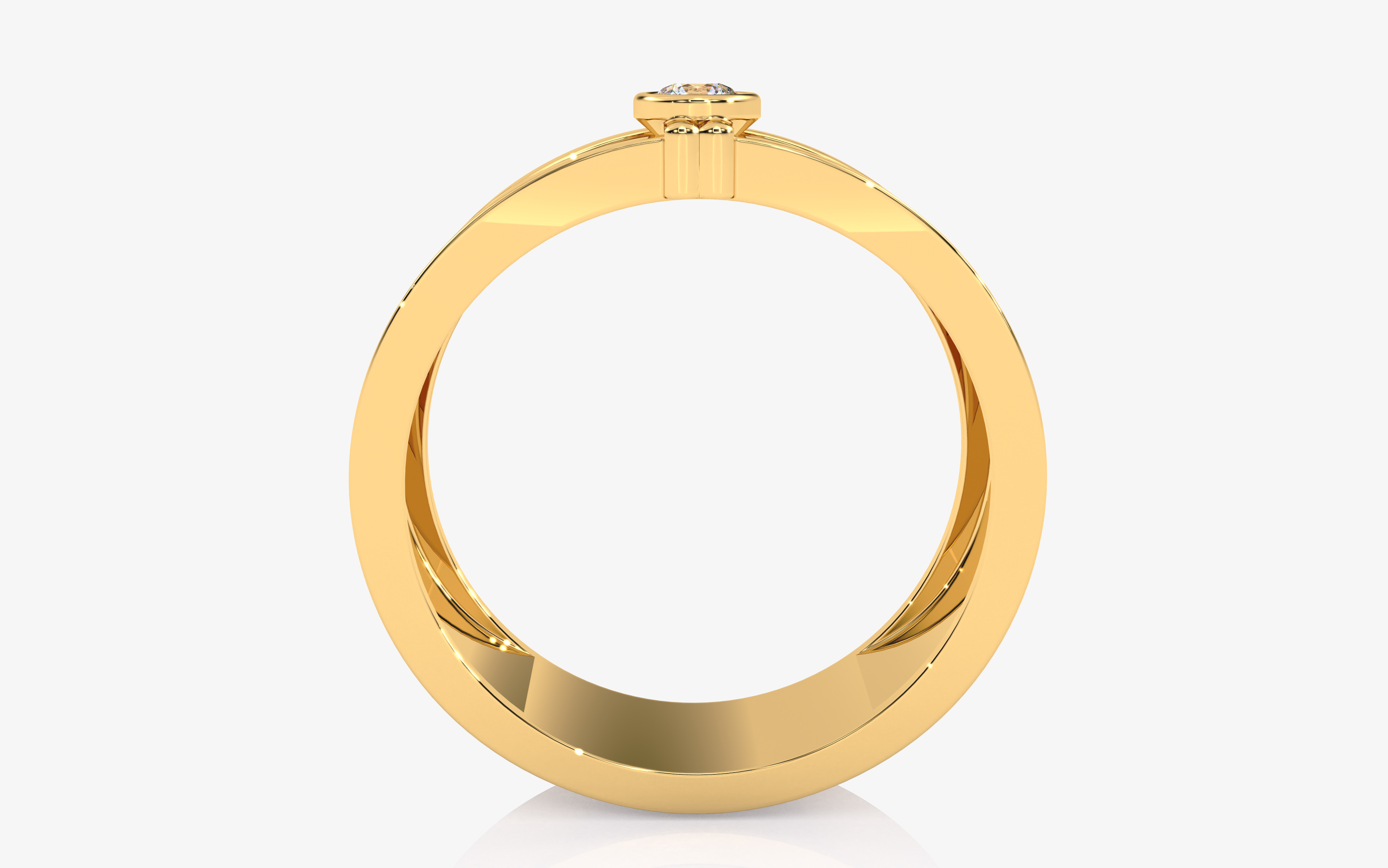 Mens Solitaire Ring 3dm stl renders details 3D print model_5