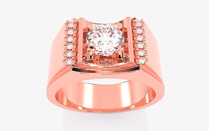 Mens Ring 3dm stl renders details 3D print model