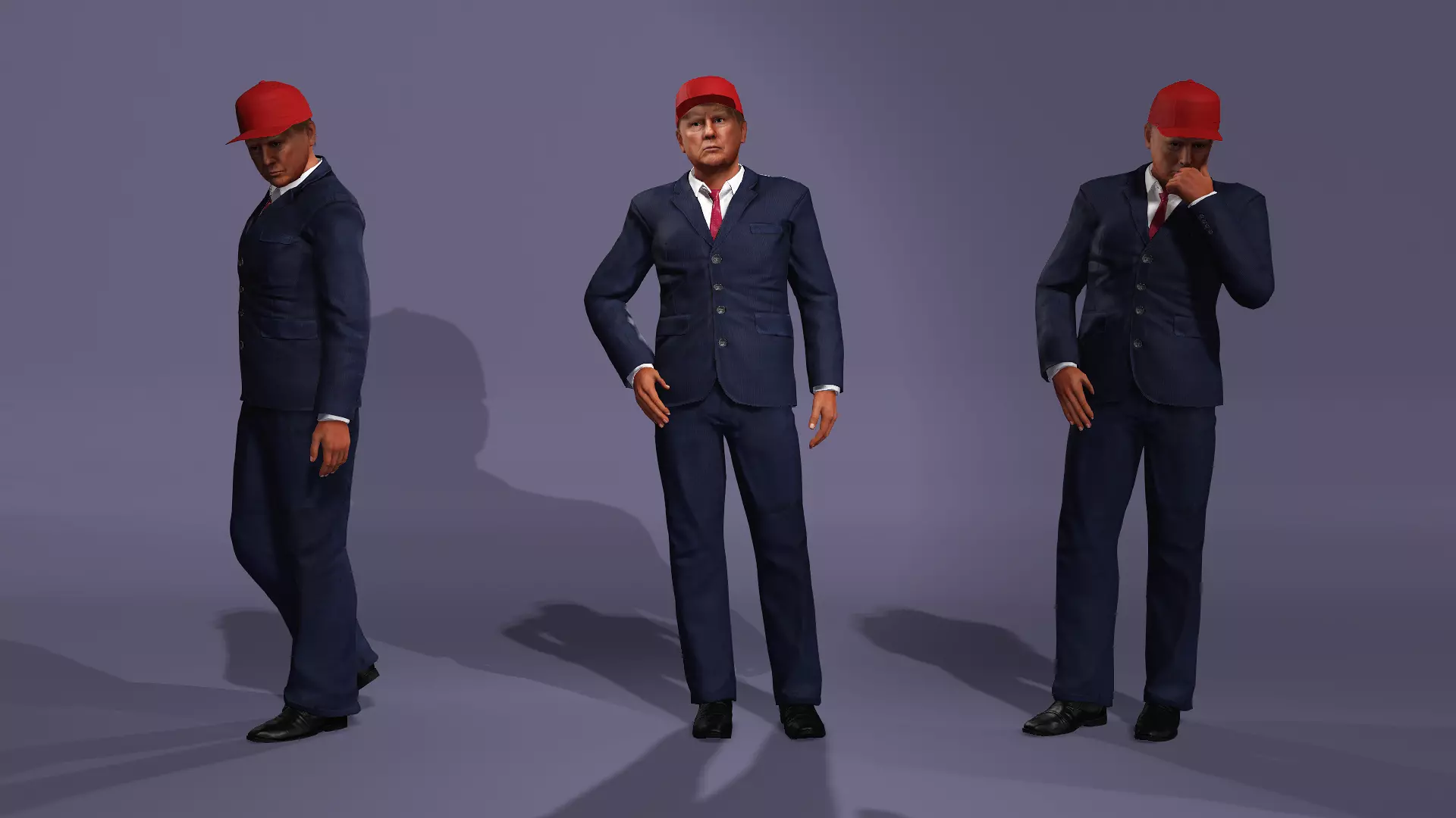 President of the United States of America Donald Trump 3D model_16