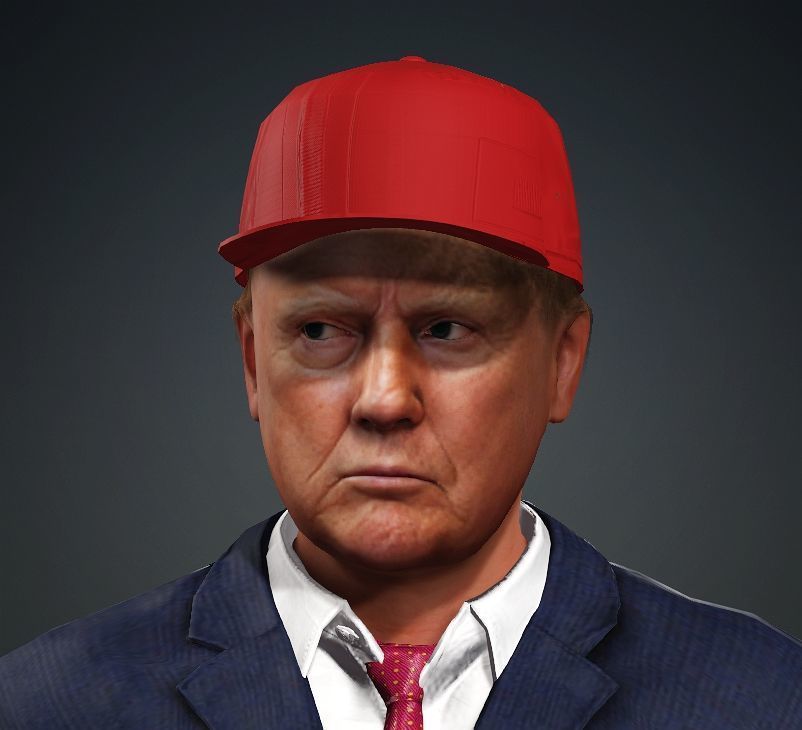 President of the United States of America Donald Trump 3D model_3