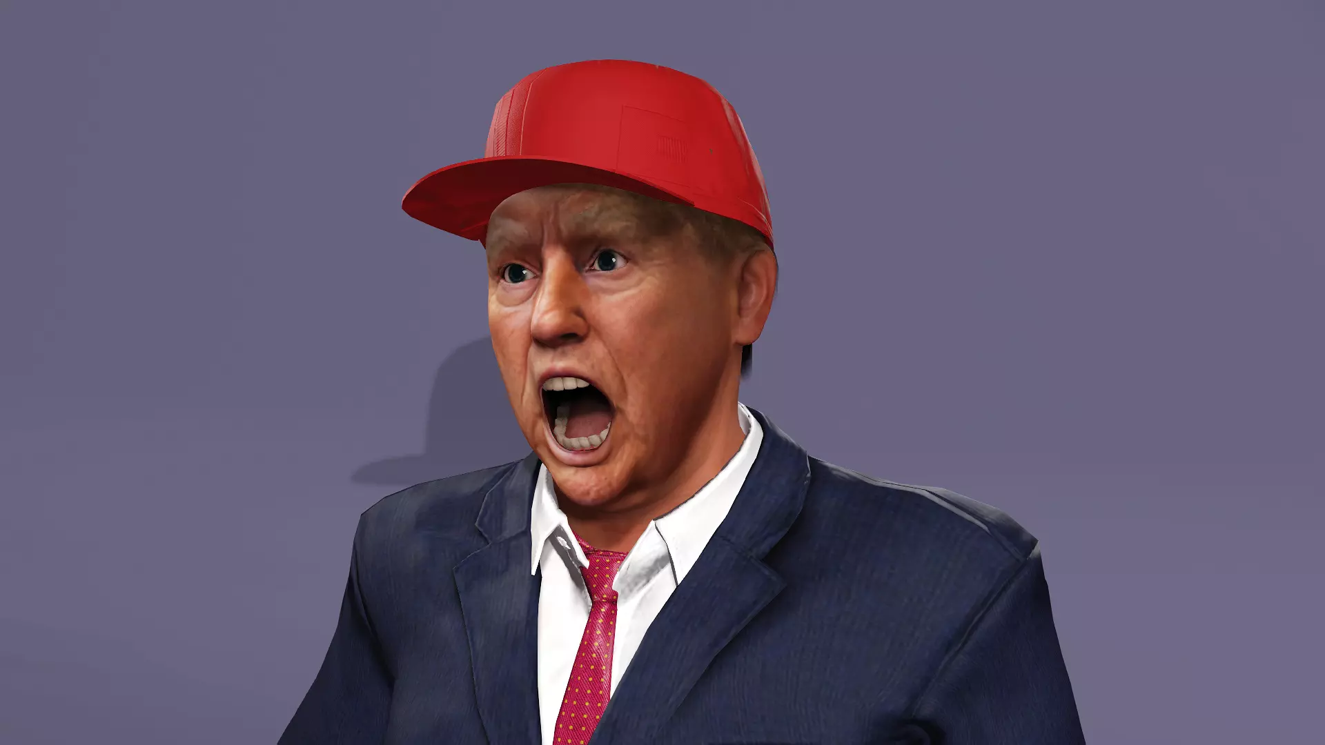 President of the United States of America Donald Trump 3D model_21