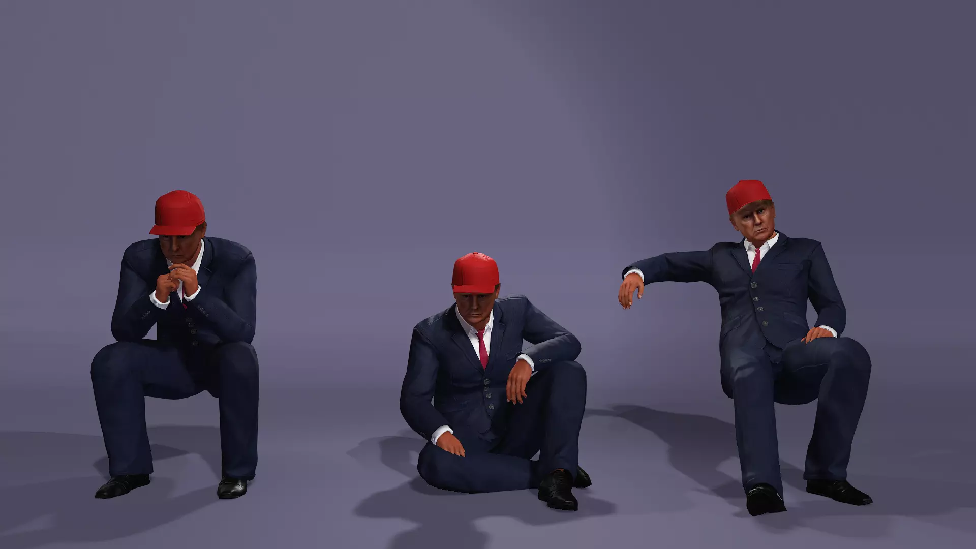 President of the United States of America Donald Trump 3D model_18