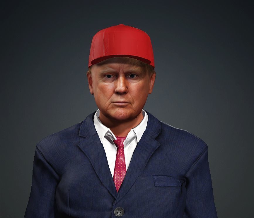 President of the United States of America Donald Trump 3D model_8