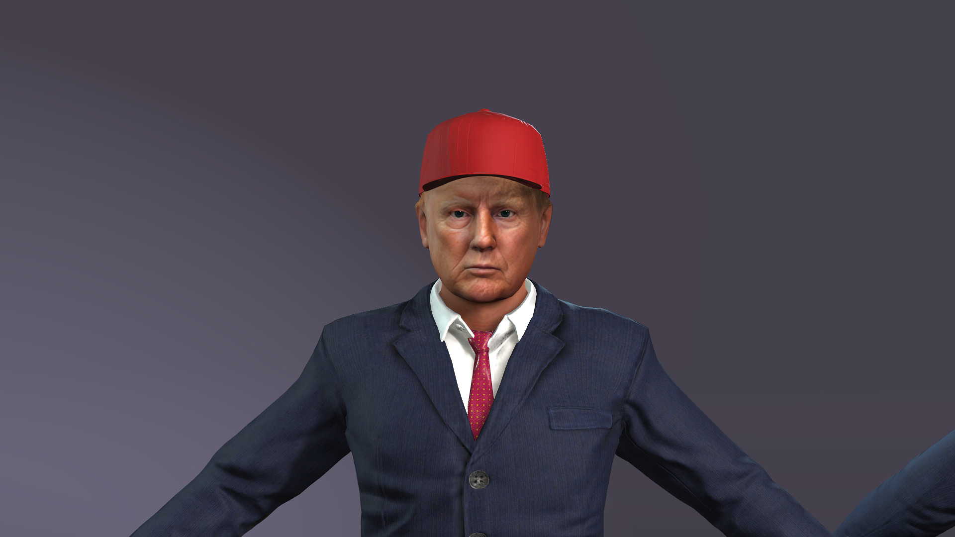 President of the United States of America Donald Trump 3D model_1