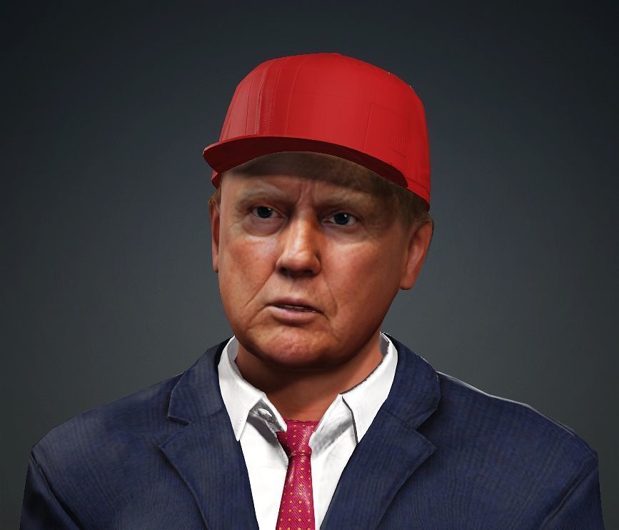 President of the United States of America Donald Trump 3D model_4