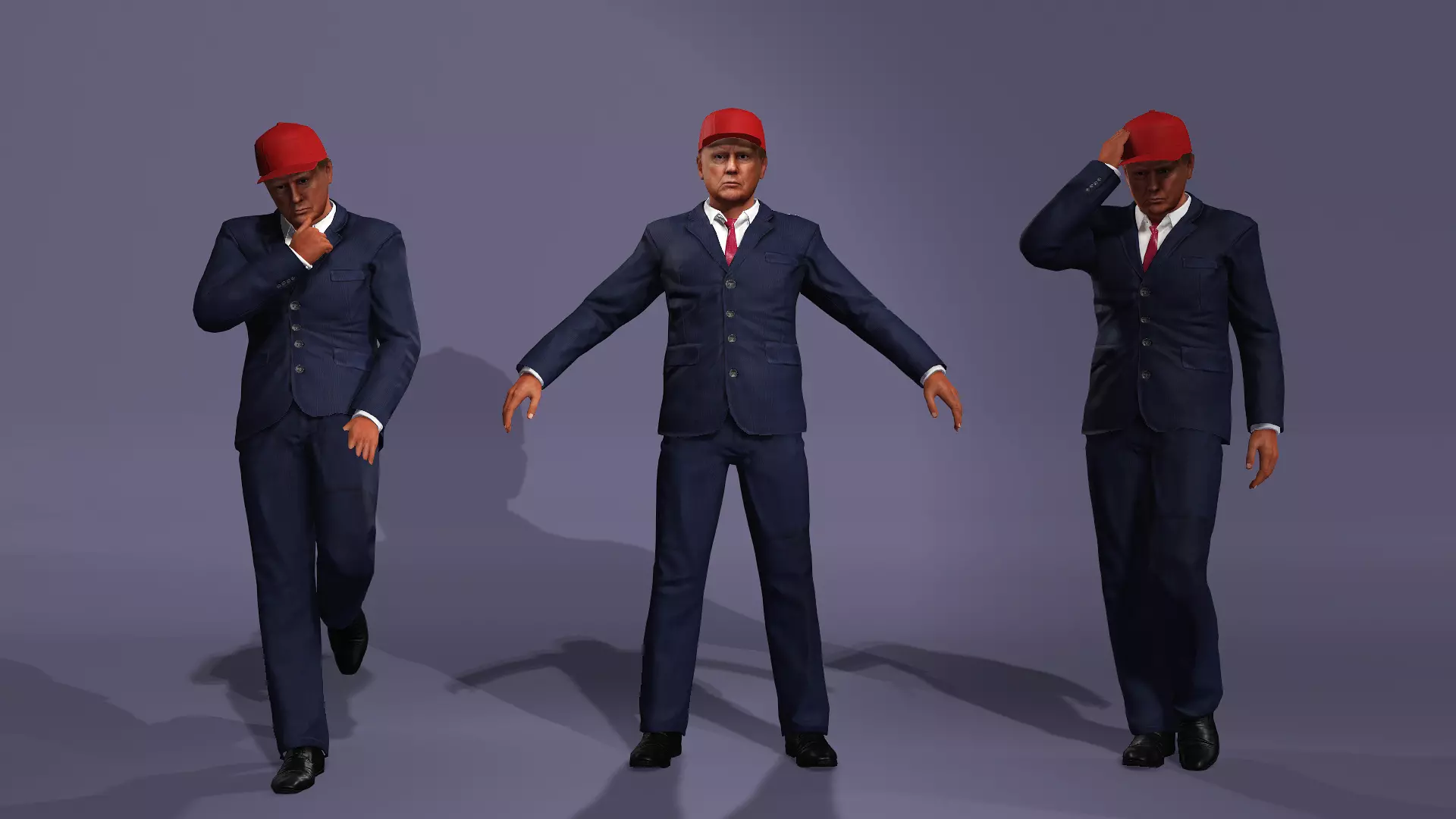 President of the United States of America Donald Trump 3D model_17
