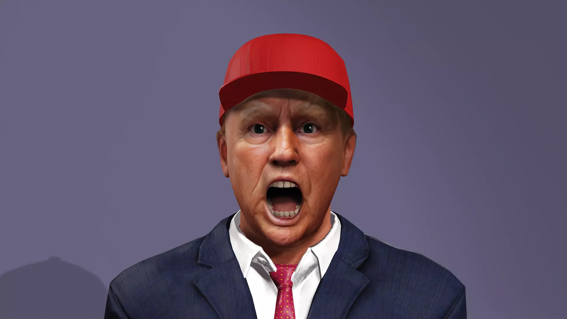 President of the United States of America Donald Trump 3D model_22