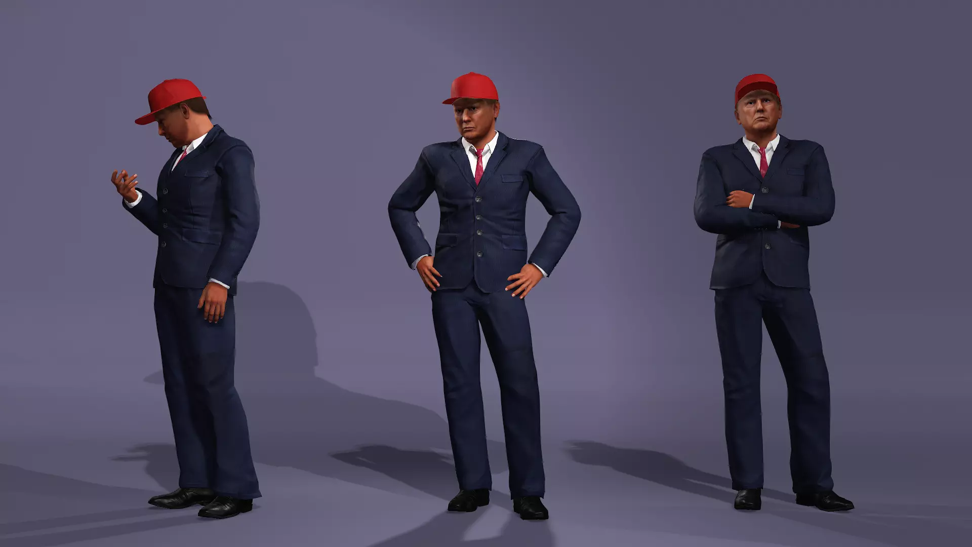 President of the United States of America Donald Trump 3D model_19