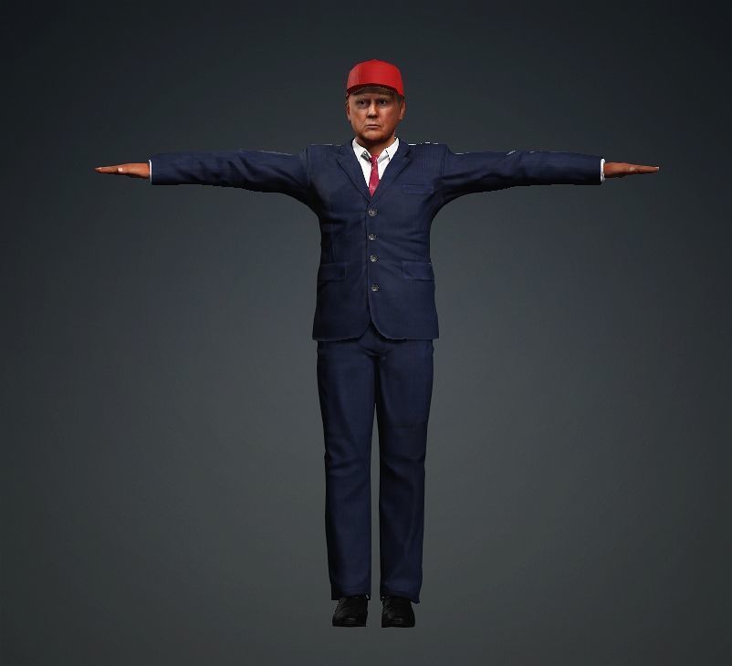 President of the United States of America Donald Trump 3D model_6