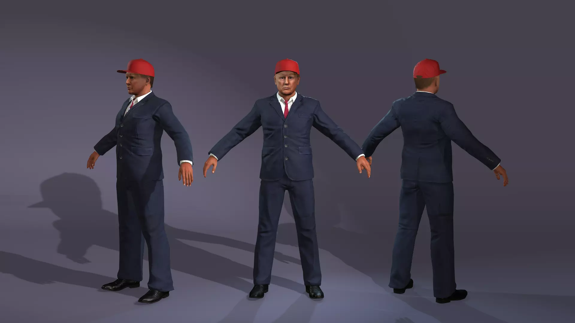 President of the United States of America Donald Trump 3D model_0