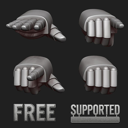 Free marine free hand Free 3D print model