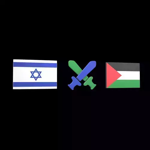 Israel VS Palestine War Icon v1 001
