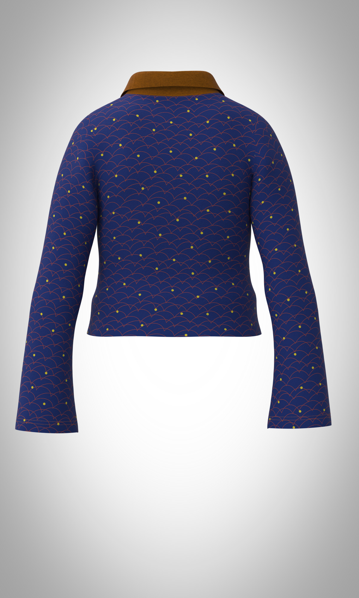 Kid girls Polo tshirt and blazer 2 sets of Model Low-poly 3D model_5